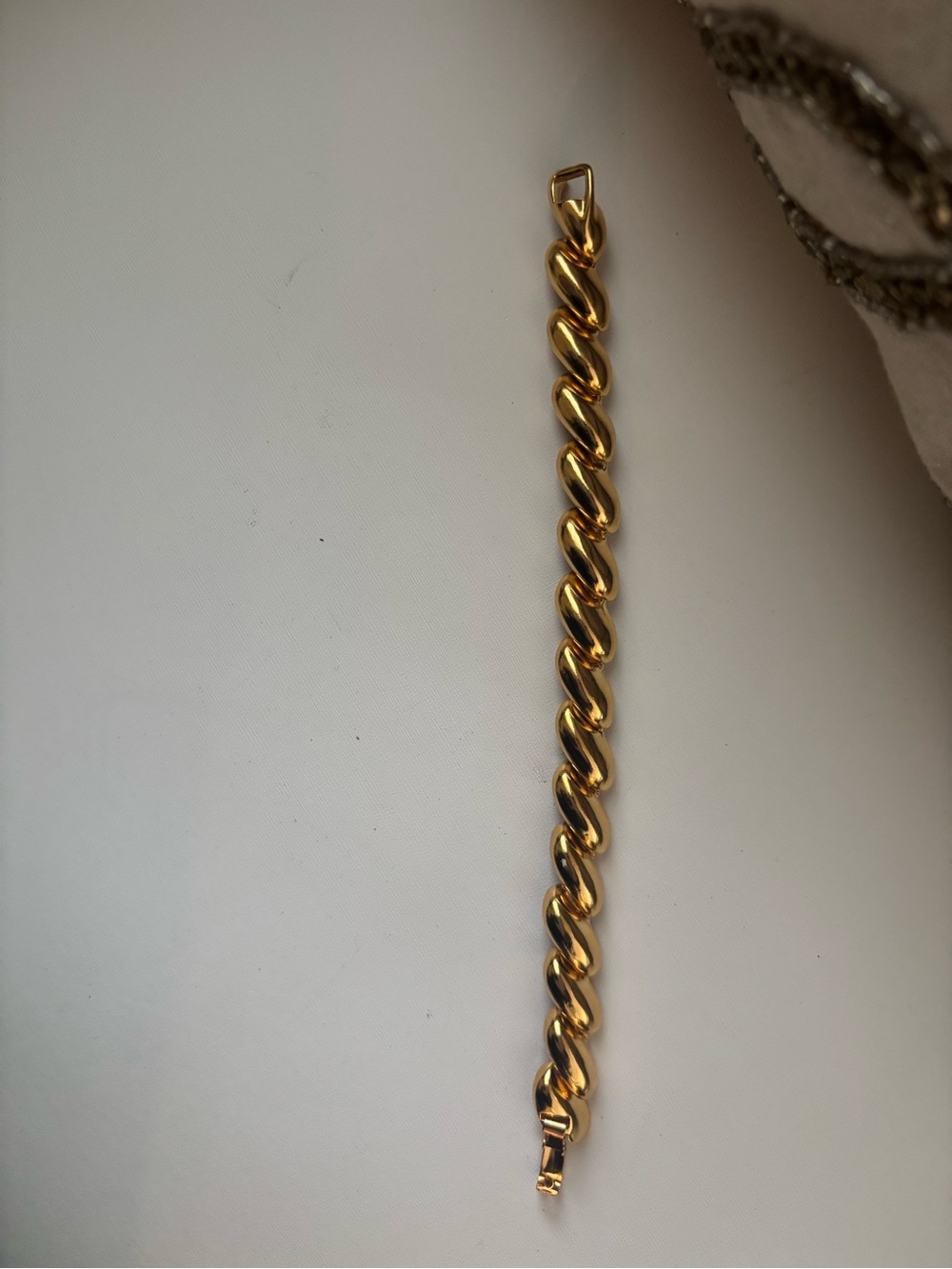 Gold Curb Chain Bracelet - Chunky Link Style